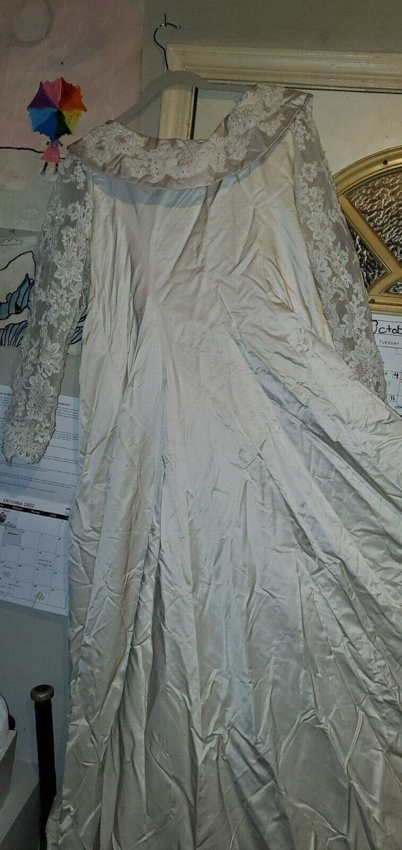 Wedding Dress Cloak Jacket Coat Bridal Sweep Trai… - image 2