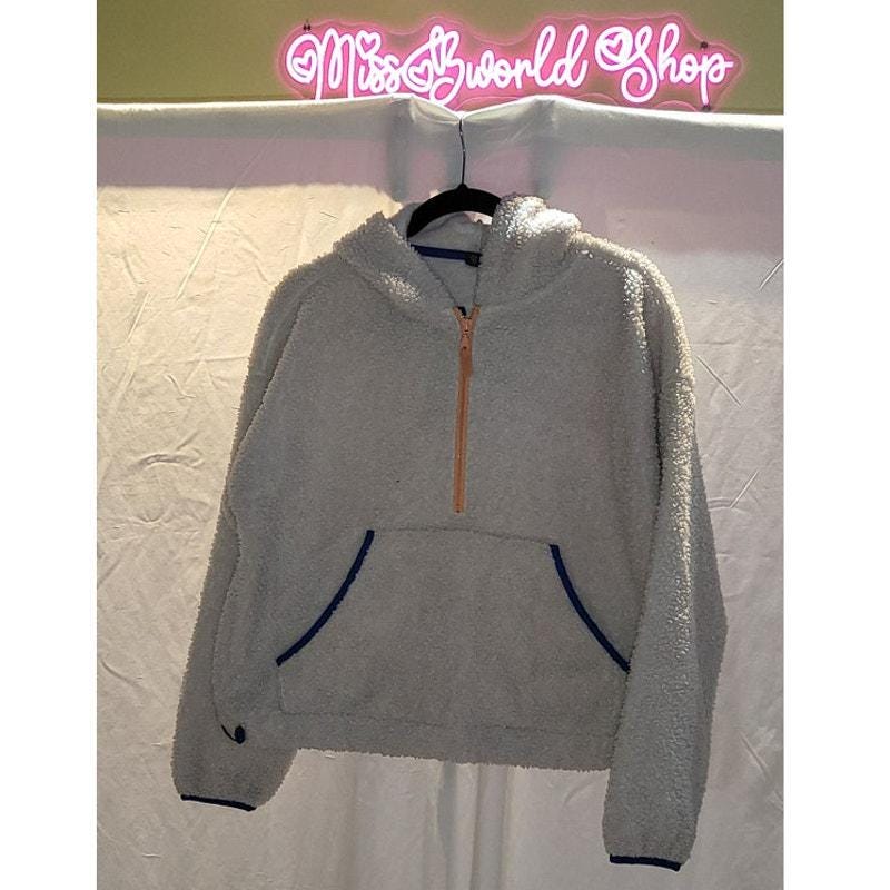 Wild Fable Cream Sherpa Hoodie Sweater Size S Etsy