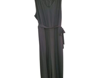 ECI New York Black Tie Waist Wide Leg Jumpsuit Size 2X