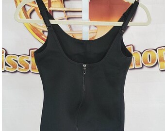 Black Neoprene Waist Trainer Vest Medium