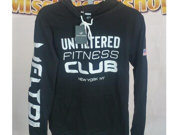 Unfiltered Black Fitness Hoodie Cotton Medium