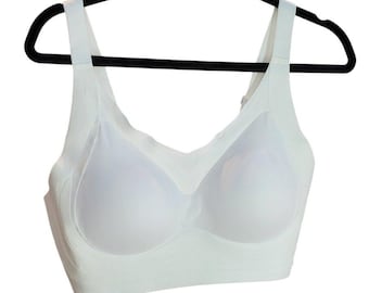 ZenaLift White Wireless Comfort Bra 3XL