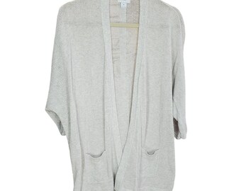 Old Navy Grey Open Knit Cardigan XL