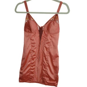 Urban Outfitters Satin Lace Hook-Front Mini Party Dress Rust S image 1
