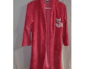 Joe Boxer Hooded Pink Fox Bath Robe Size Large