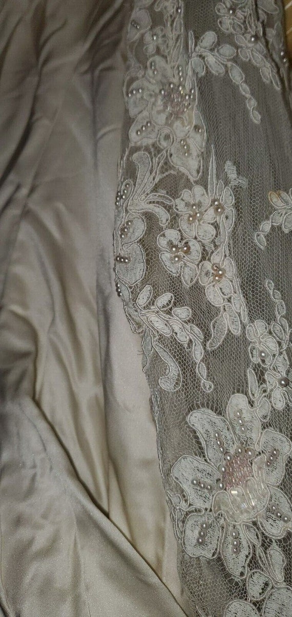 Wedding Dress Cloak Jacket Coat Bridal Sweep Trai… - image 5
