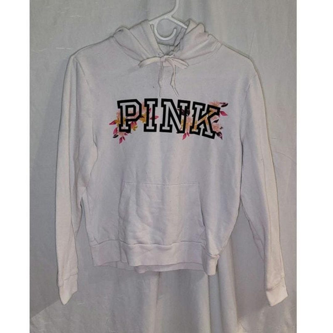 Sweat à Capuche Victoria's Secret Pink - Taille S, Blanc - Occasion Très Bon état