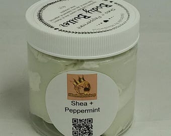 Shea Peppermint Body Butter Natural Moisturizer Handmade 4 oz