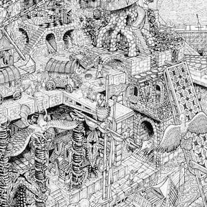 Watergorn - RIESIGES 27"x 40" Wildergorn Ausmalposter von Jamie Courtier