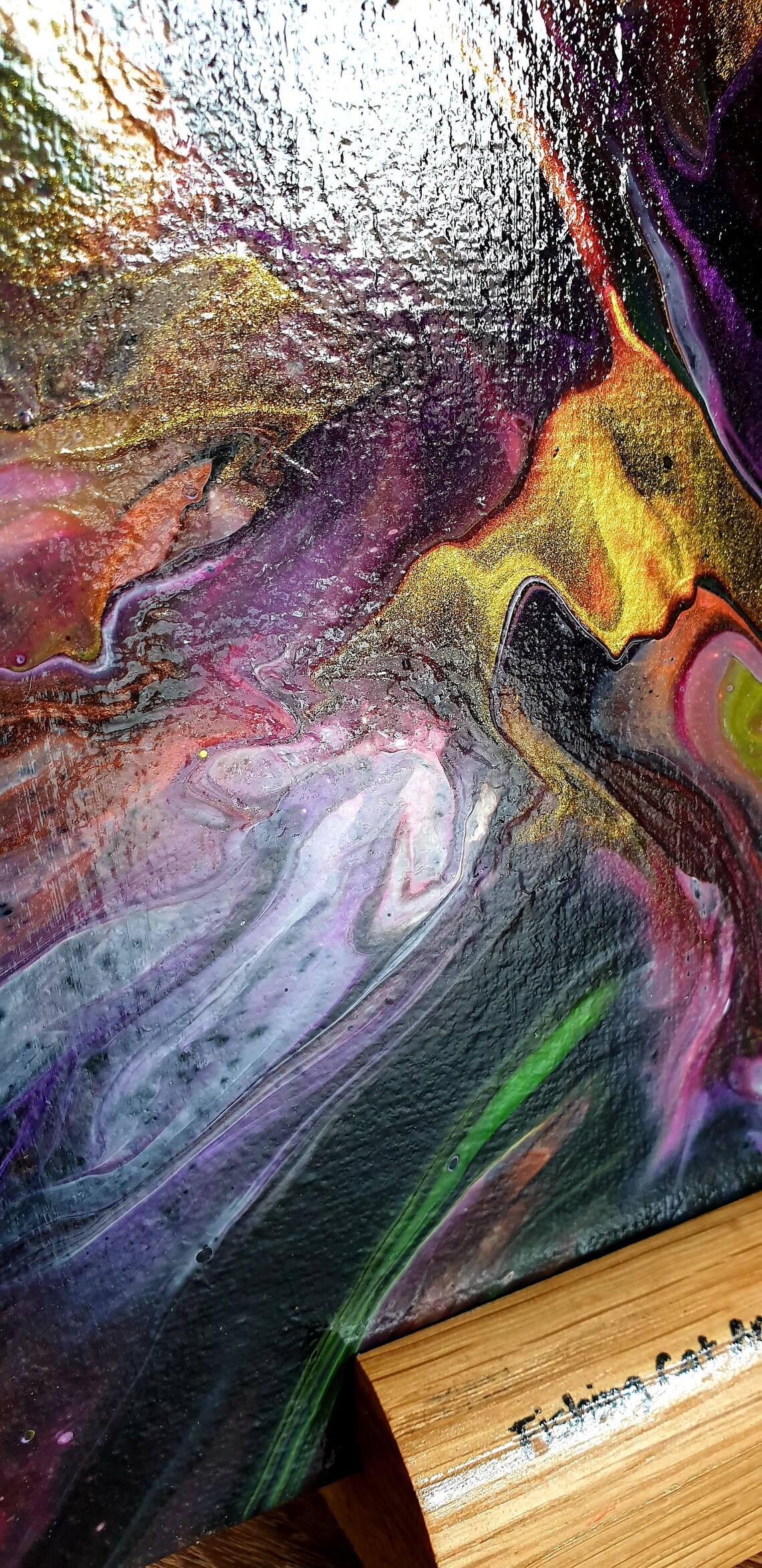 Hazy Night Acrylic fluid Art Dutch Pour Abstract Art. Etsy