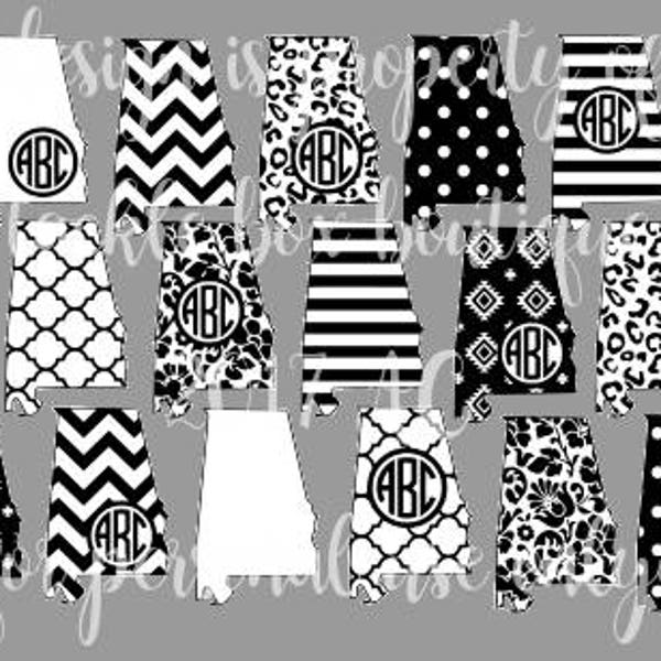 Sixteen Alabama SVG Files