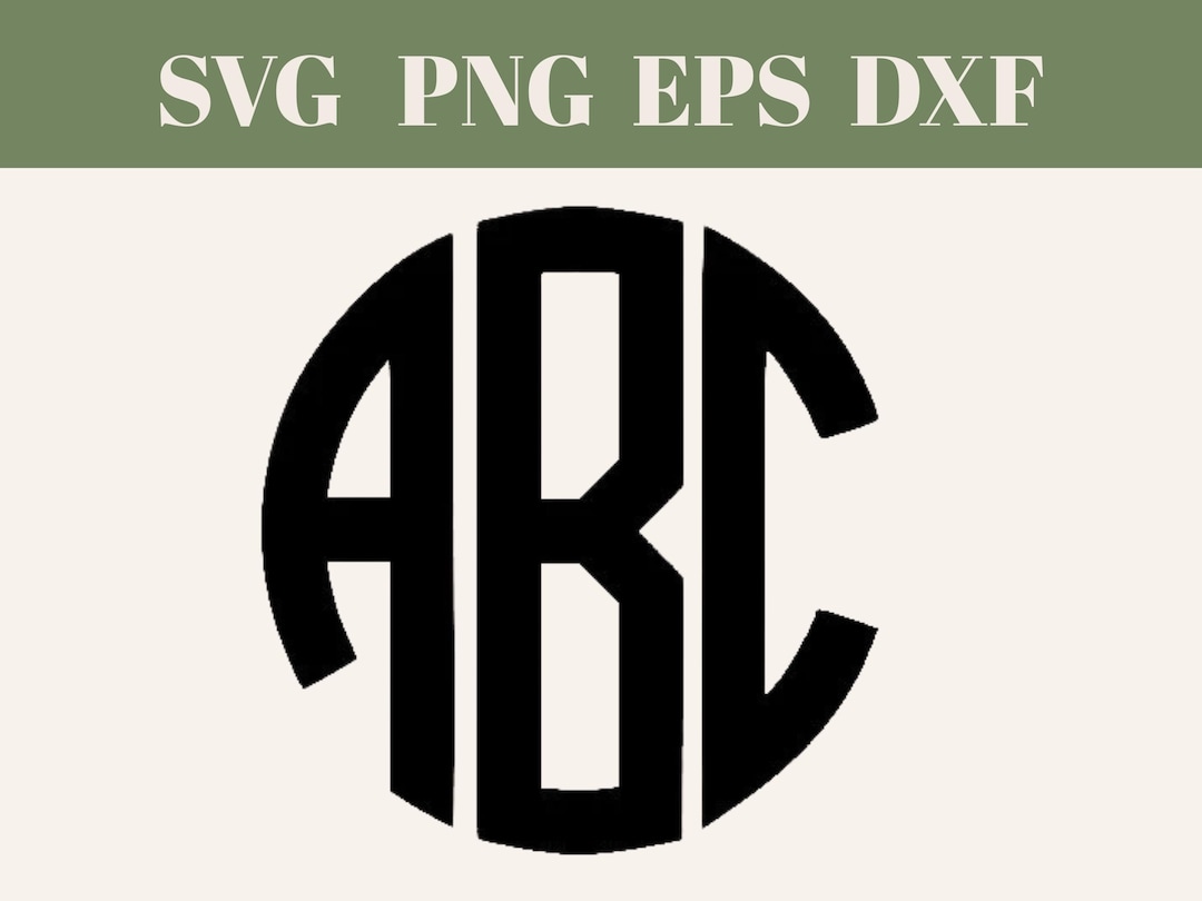 Circle Monogram SVG File - Etsy