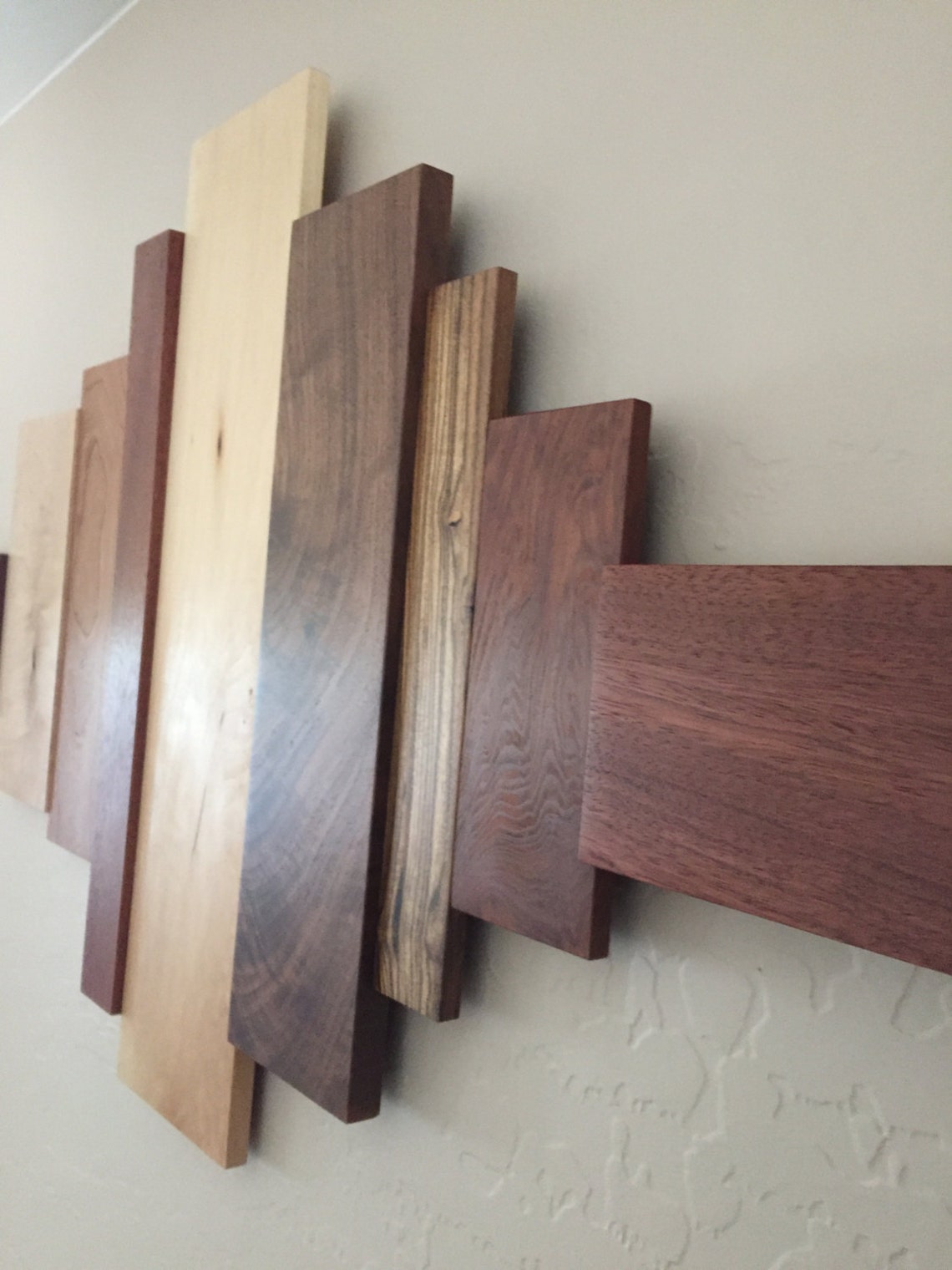 Wood Wall Sculpture Art Wall Hanging Various Hardwoods Etsy