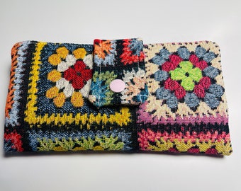 Cartera de tela para mujer Granny Square