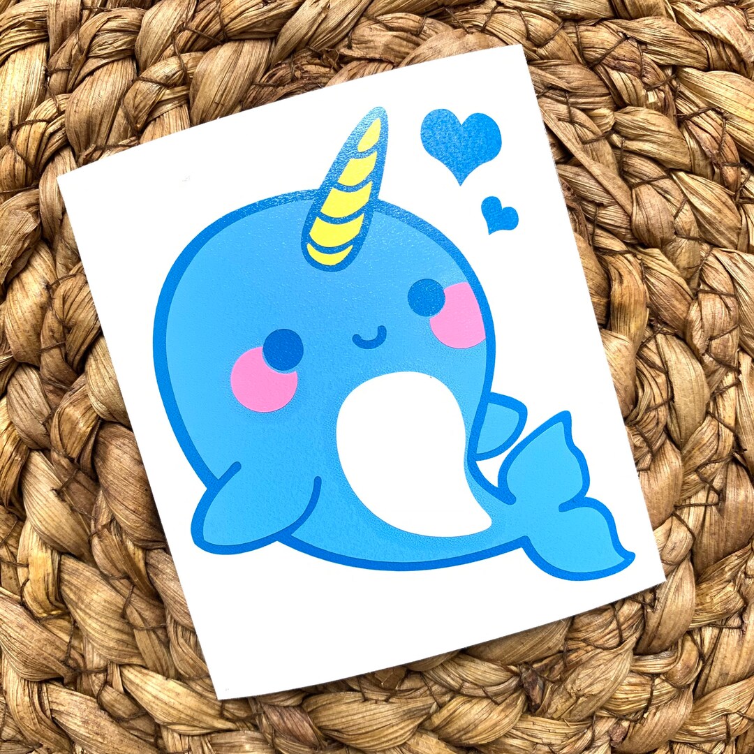 Narwhal Inspired Vinyl Decal Etsy