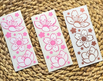 Geschichtete 2,4 "x 6" SAKURA • KIRSCHBLÜTE Vinyl schneiden Abziehbilder."