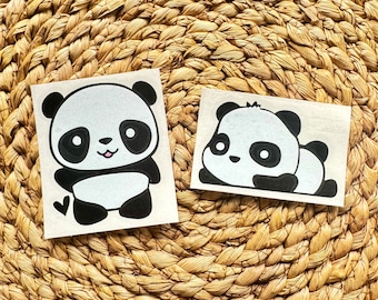 niedlicher PANDA Vinyl Aufkleber • wahlweise stehend oder liegend Panda!