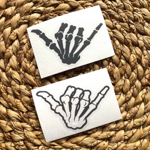 Skeleton Shaka | skeletal Shaka | outline or not | vinyl cut decal not layered