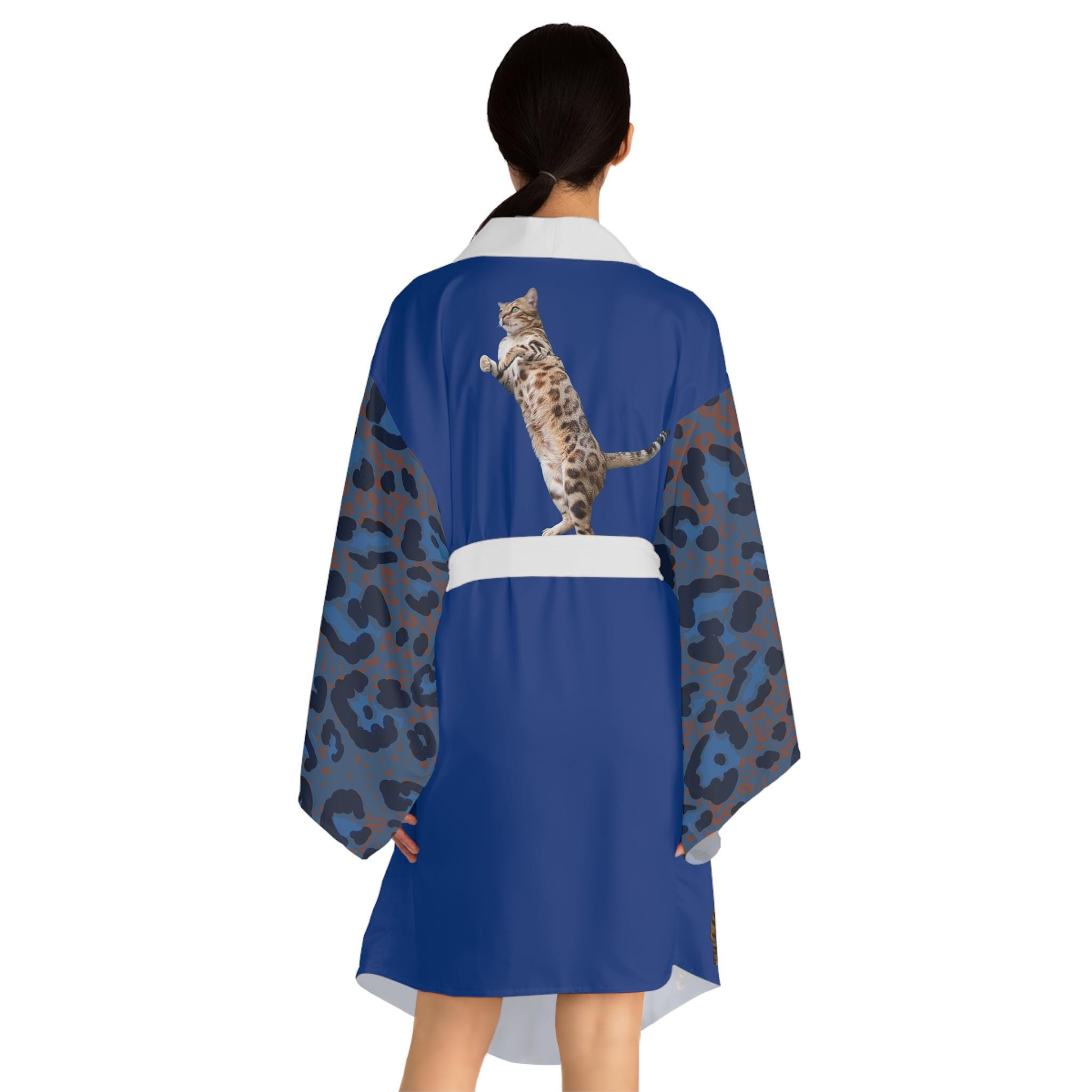 Long Sleeve Kimono Robe With Custom Bengal Cats - Etsy