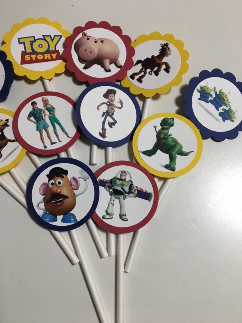 Toy Story Cupcake Toppers Toy Story Cupcake Picks Toy Story - Etsy