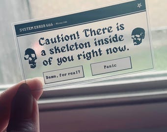 Transparent Popup Window Skeleton Stickers