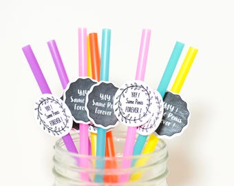 Bachelorette Party Decorations Same Penis Forever Straws Set of 10 /Bachelorette Party Straws / Bachelorette Party Favors