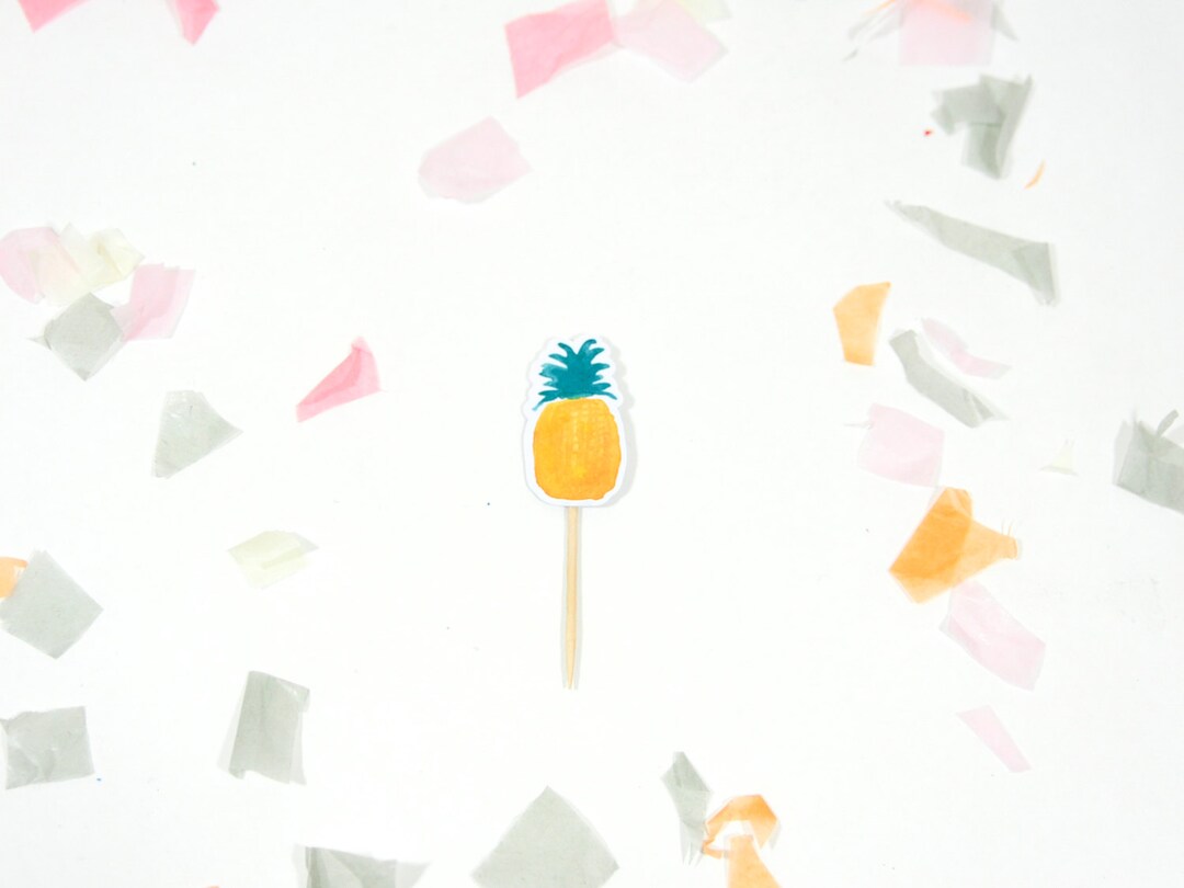Piña Cupcake Toppers Set de 12 - Bachelorette Party Cupcake Toppers ...