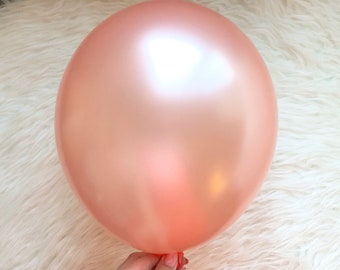 Rose Gold Balloons/ Bachelorette Party Balloons/ Rose Gold Party Decorations/ Metallic Balloons/ Bridal Shower Ideas/ Rose Gold Bachelorette