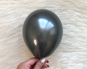 Pearl Slate Grey 5 inch Latex Balloons/ Mini Balloons/ Small Latex Balloons/ Pastel Balloons/ Bachelorette Party Decors/ Birthday Balloons