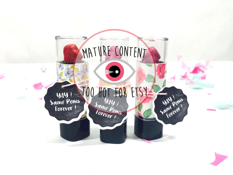 Bachelorette Party/ Penis Party Favors/ Penis Lipstick/ Bridal Shower gift/ Adult Party favors/ Penis Party Favor image 1