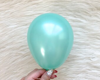 Pearl Mint 5 inch Latex Balloons/ Mini Balloons/ Small Latex Balloons/ Pastel Balloons/ Bachelorette Party Decors/ Birthday Balloons