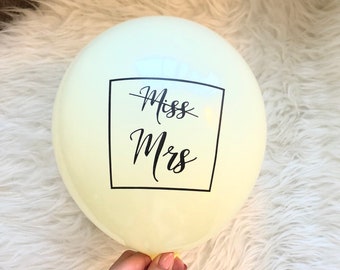 Miss to Mrs Balloons/ Bachelorette Party Decorations/ Bridal Shower Balloons/ Hen Party Balloons/ Bachelorette Balloons/ Bachelorette Gifts