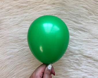 Mini Green Latex Balloons / 5 Inch Clear Latex Balloons/ Small Latex Balloons/ Tiny Balloons/ Party Decors/ Birthday Balloons