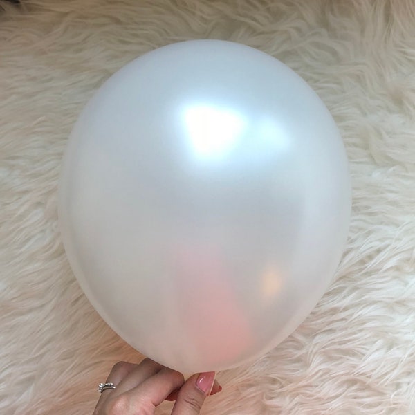 Pearl White Balloons/ Bachelorette Party Balloons/ Party Decorations/ Metallic Balloons/ Bridal Shower Ideas/ Bachelorette Balloons