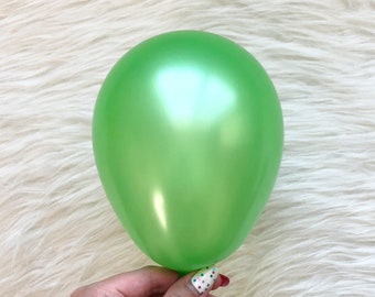 Pearl Lime 5 inch Latex Balloons/ Mini Balloons/ Small Latex Balloons/ Pastel Balloons/ Bachelorette Party Decors/ Birthday Balloons