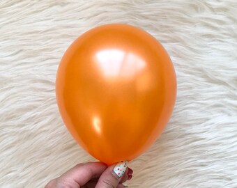 Pearl Orange 5 inch Latex Balloons/ Mini Balloons/ Small Latex Balloons/ Pastel Balloons/ Bachelorette Party Decors/ Birthday Balloons