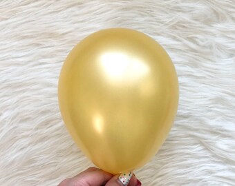 Gold 5 inch Latex Balloons/ Mini Gold Balloons/ Small Latex Balloons/ Pastel Balloons/ Bachelorette Party Decors/ Holiday Decorrations