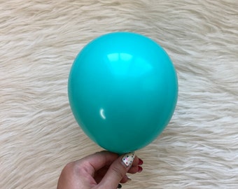 Mini Caribbean Blue Latex Balloons/ 5 Inch Clear Latex Balloons/ Small Latex Balloons/ Tiny Balloons/ Party Decors/ Birthday Balloons