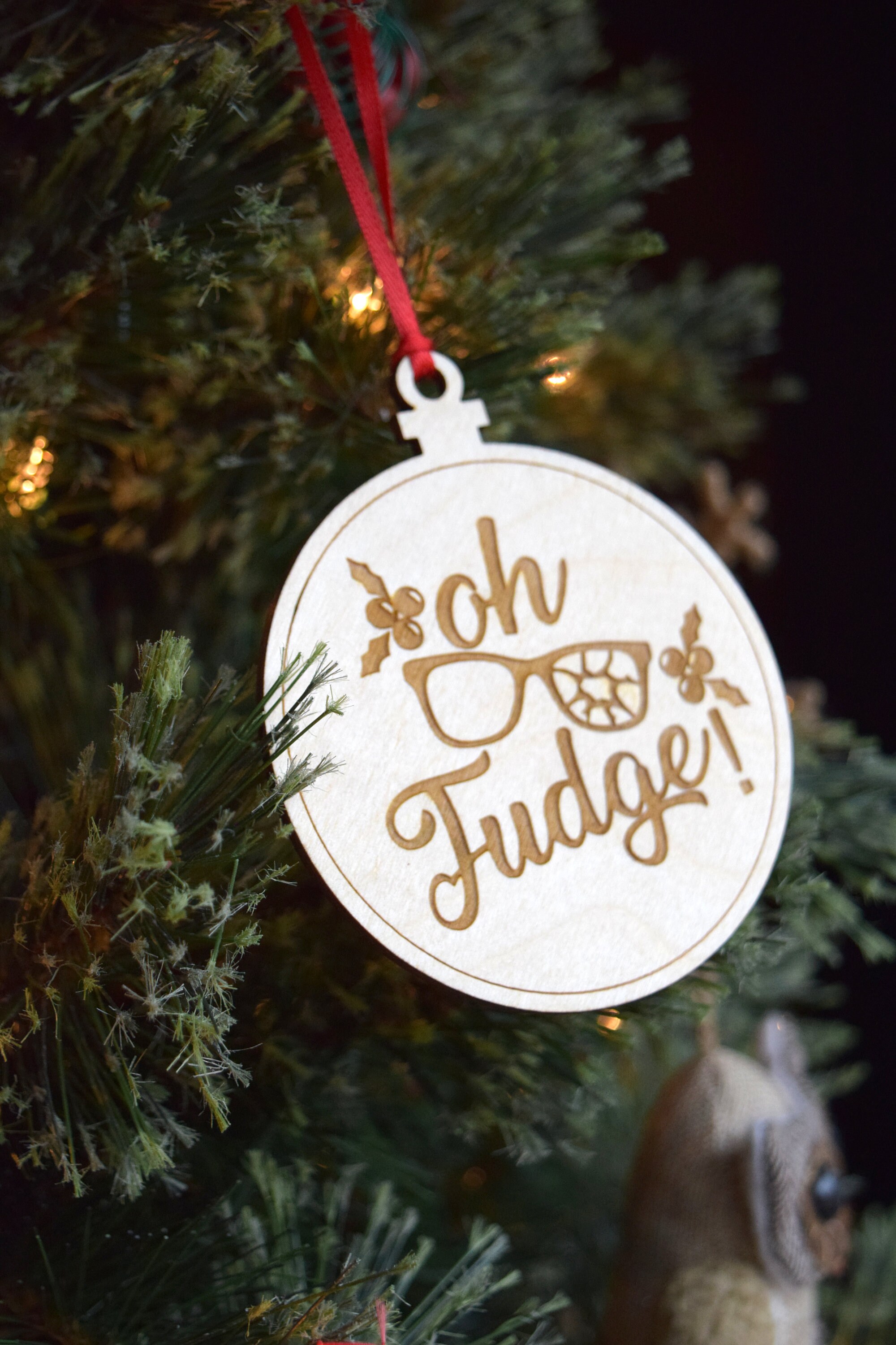 OH FUDGE A Christmas Story Laser Cut Birchwood Wood Ornament  Etsy