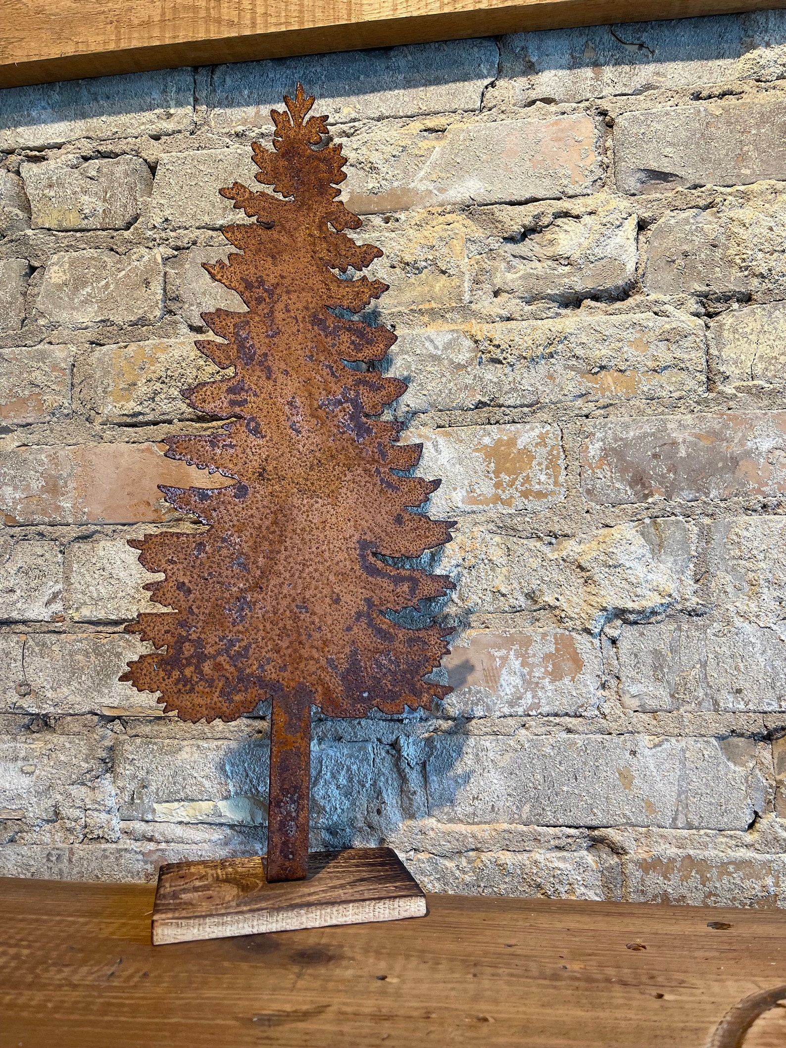 Rusty Metal Evergreen Tree Stand Available in Multiple Sizes Etsy