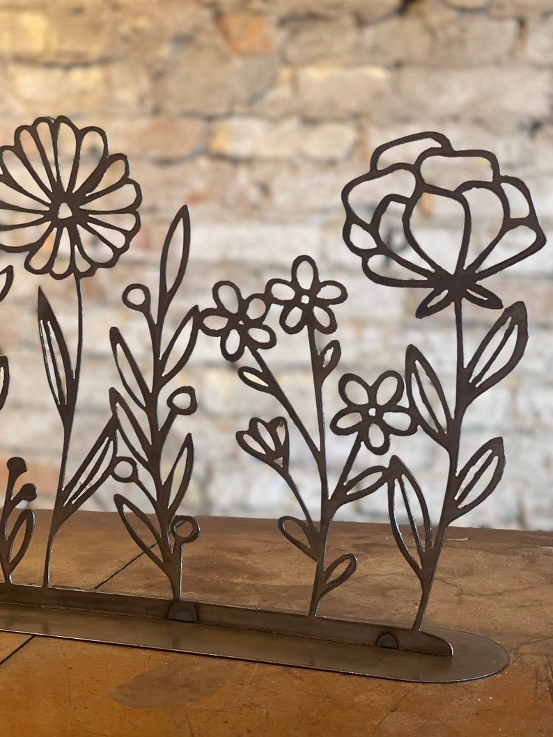 Wildflowers Brushed Metal Stand Summer Wildflower Decor Be a Wildflower, Choice of