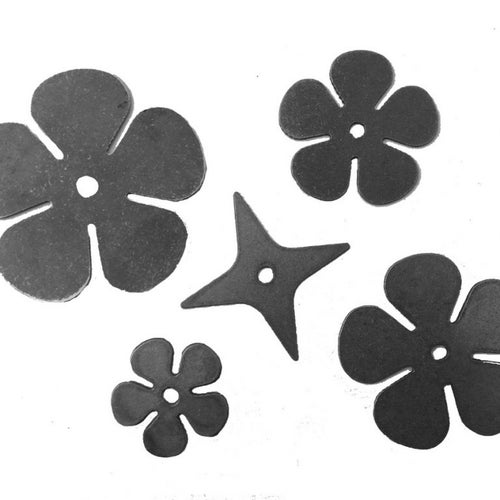 Blacksmith Rose Blanks 20 gauge Metal Roses, Supplies, Blacksmithing Roses, Hand