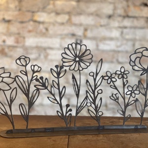 Wildflowers Brushed Metal Stand Summer Wildflower Decor Be a Wildflower, Choice of