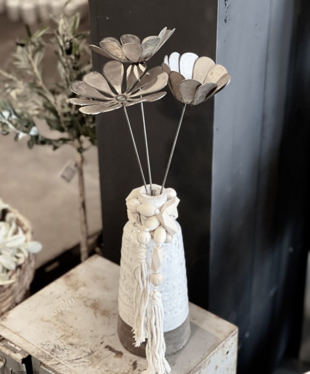  Darget Tallos de algodón – 20 pulgadas de alto (3  tallos/paquete) de flores de algodón blanco con tallos florales de granja para  decoración rústica del hogar, centro de mesa de boda 