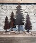 Rusty Metal Evergreen Tree Stand - Available in Multiple Sizes 
