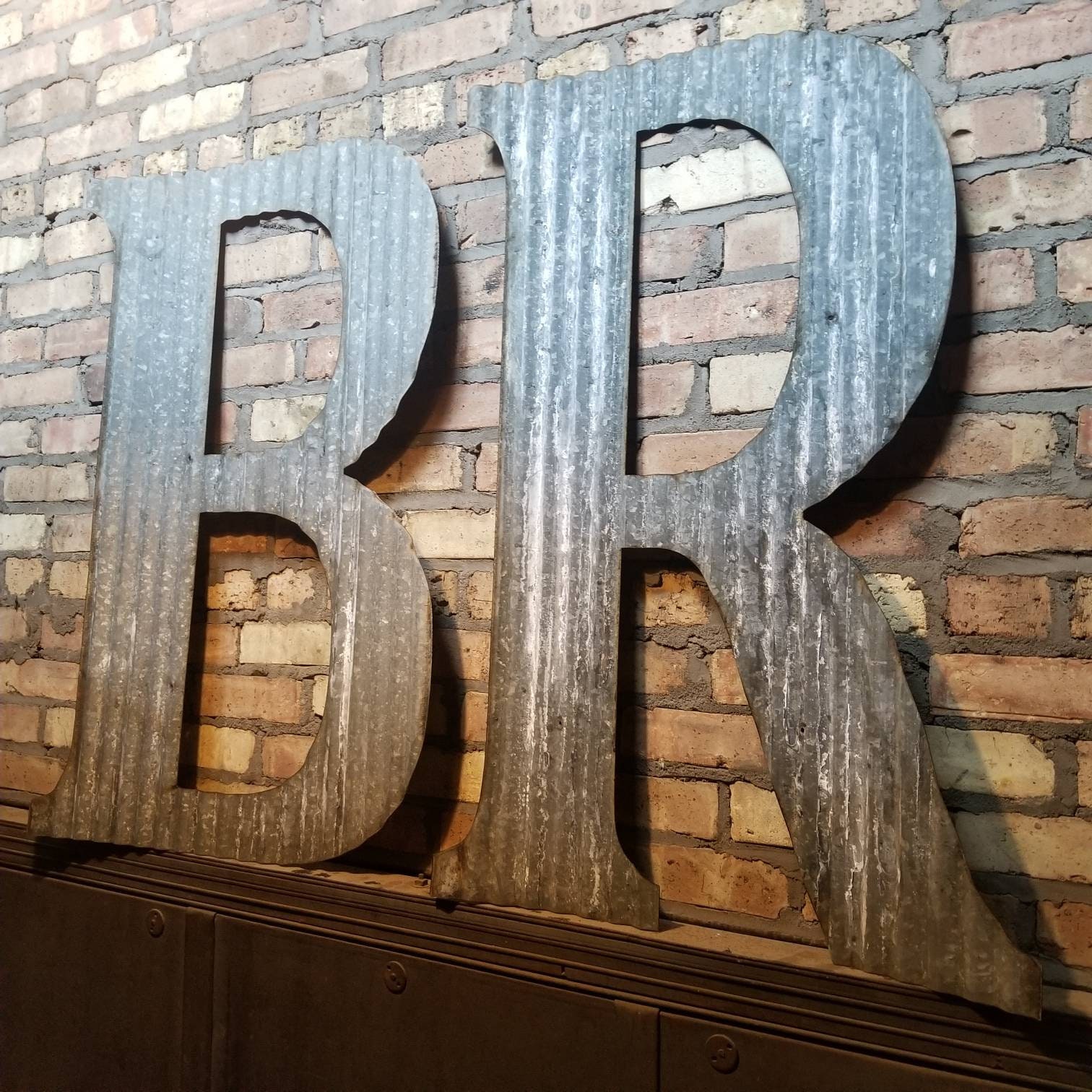 CraftyCrocodile Galvanized Metal Letters for Wall Decor - 3D Letter & for Hanging or Freestanding - Unique Blend of Rustic, Vintage, Western, An