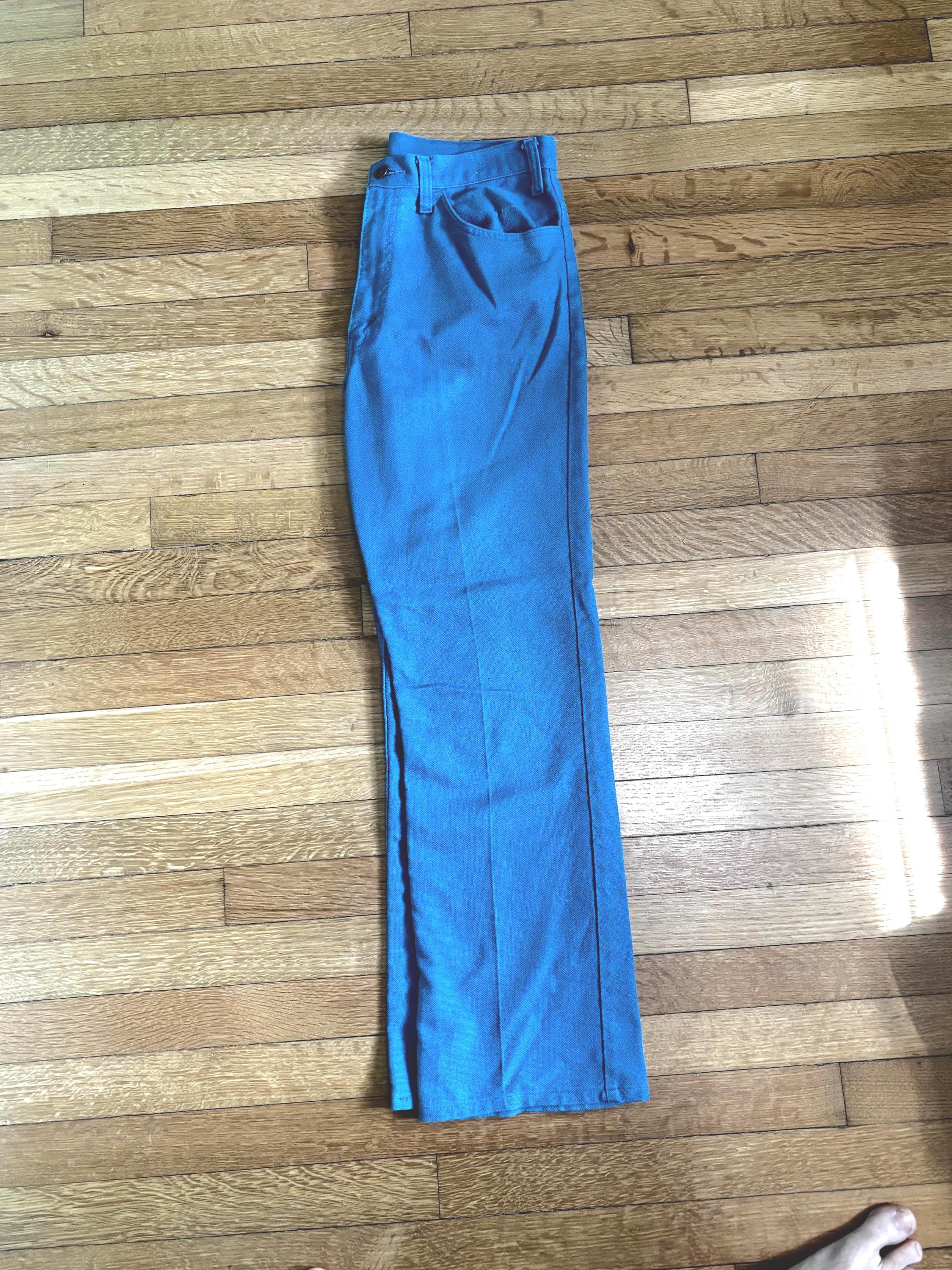 Vintage Sta-prest Levi's Big E Ocean Blue Jeans 33” X 30” - Etsy