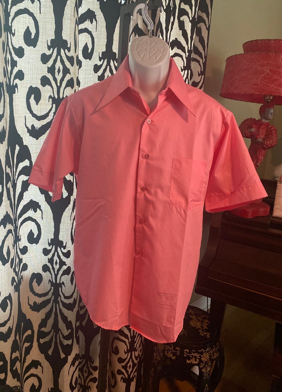 Dead stock 1960s Van Heusen Pink Dress Shirt Large