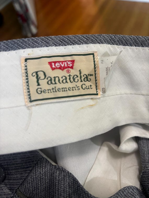 Vintage 1970s Levi’s Panetella Silver Slacks 31”x… - image 5