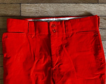 Pantalones de pana naranja vintage de los años 70, 81 x 76 cm